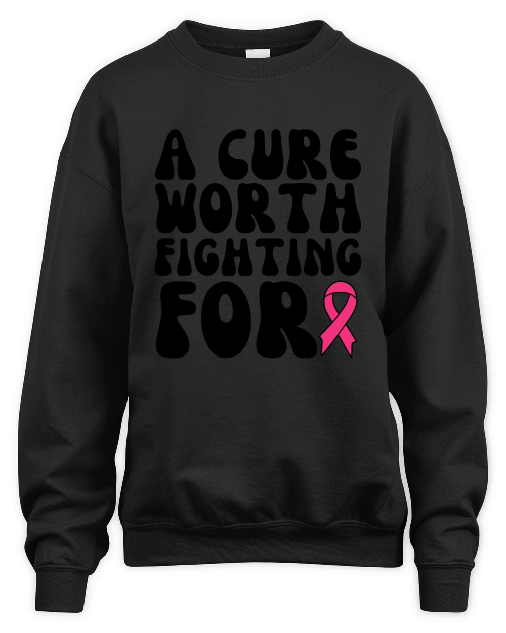 A Cure Worth Fighting For Breast Cancer Unisex Premium Crewneck Sweatshirt
