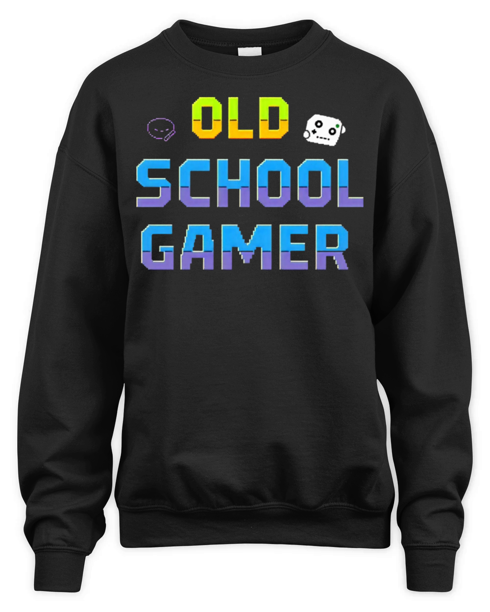 Old School Gamer Retro Gaming Motif 3 Unisex Premium Crewneck Sweatshirt