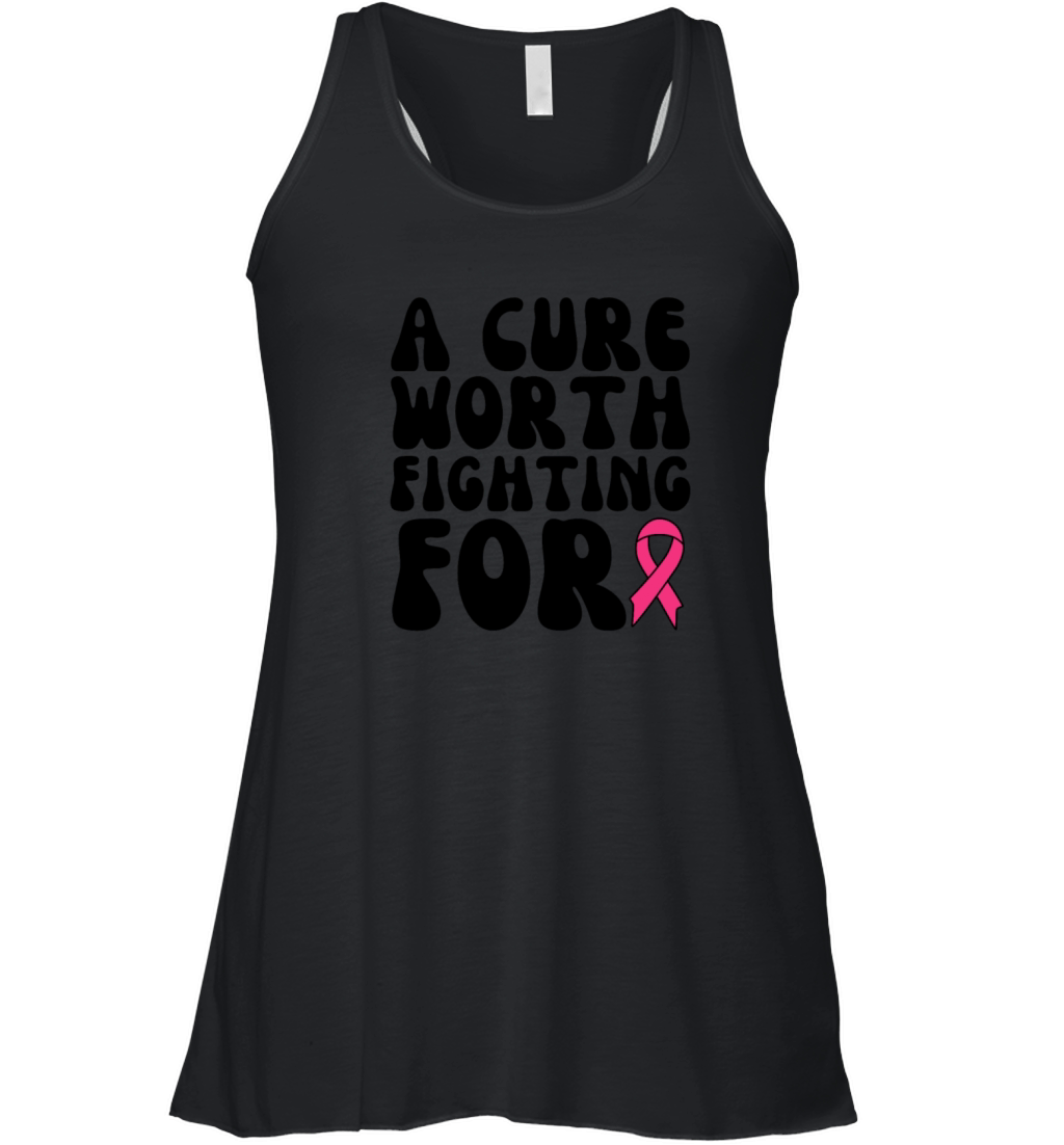 A Cure Worth Fighting For Breast Cancer Women's Flowy Tank Top