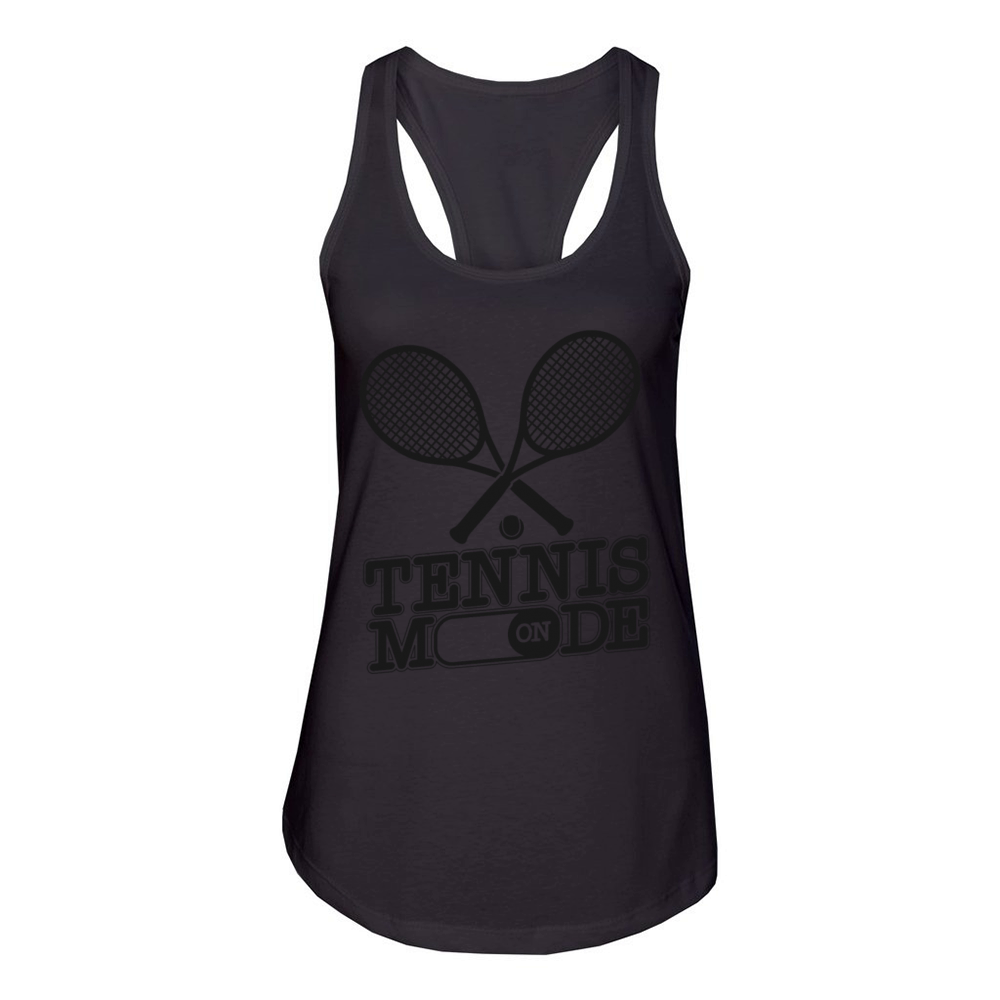 Funny Tennis Player Racket Tennis Women's Racerback Tank