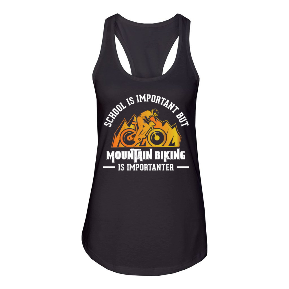 Mountain Bike MTB Vintage Slogan Funny Women's Racerback Tank
