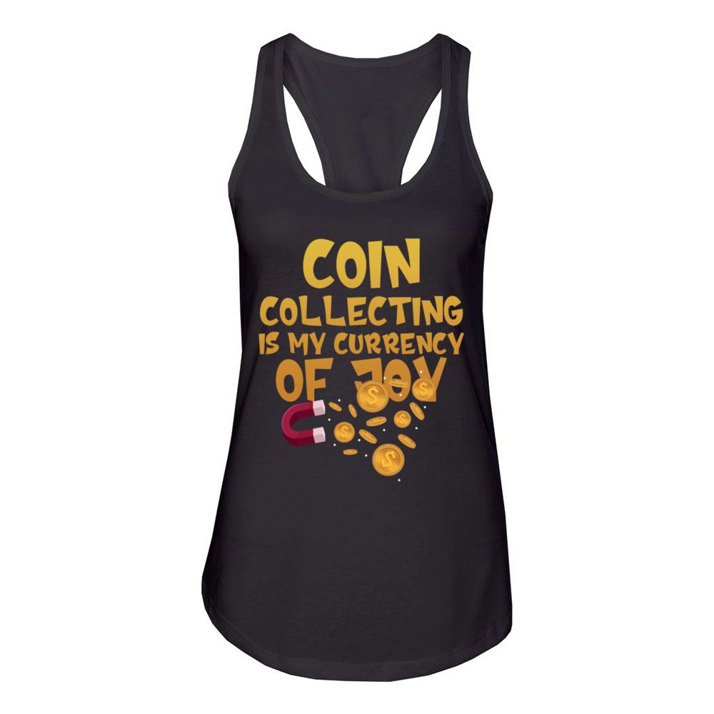 Old Coins New Adventures Numismatics Women's Racerback Tank