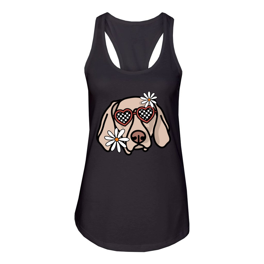 Weimaraner Retro Dog Women's Racerback Tank
