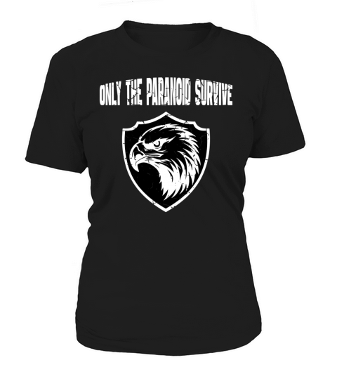 Only The Paranoid Survive Vintage White Women's T-Shirt