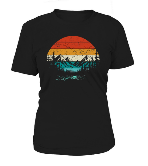 Retro Sunset Mountains Nature Outdoor Hiking Women's T-Shirt