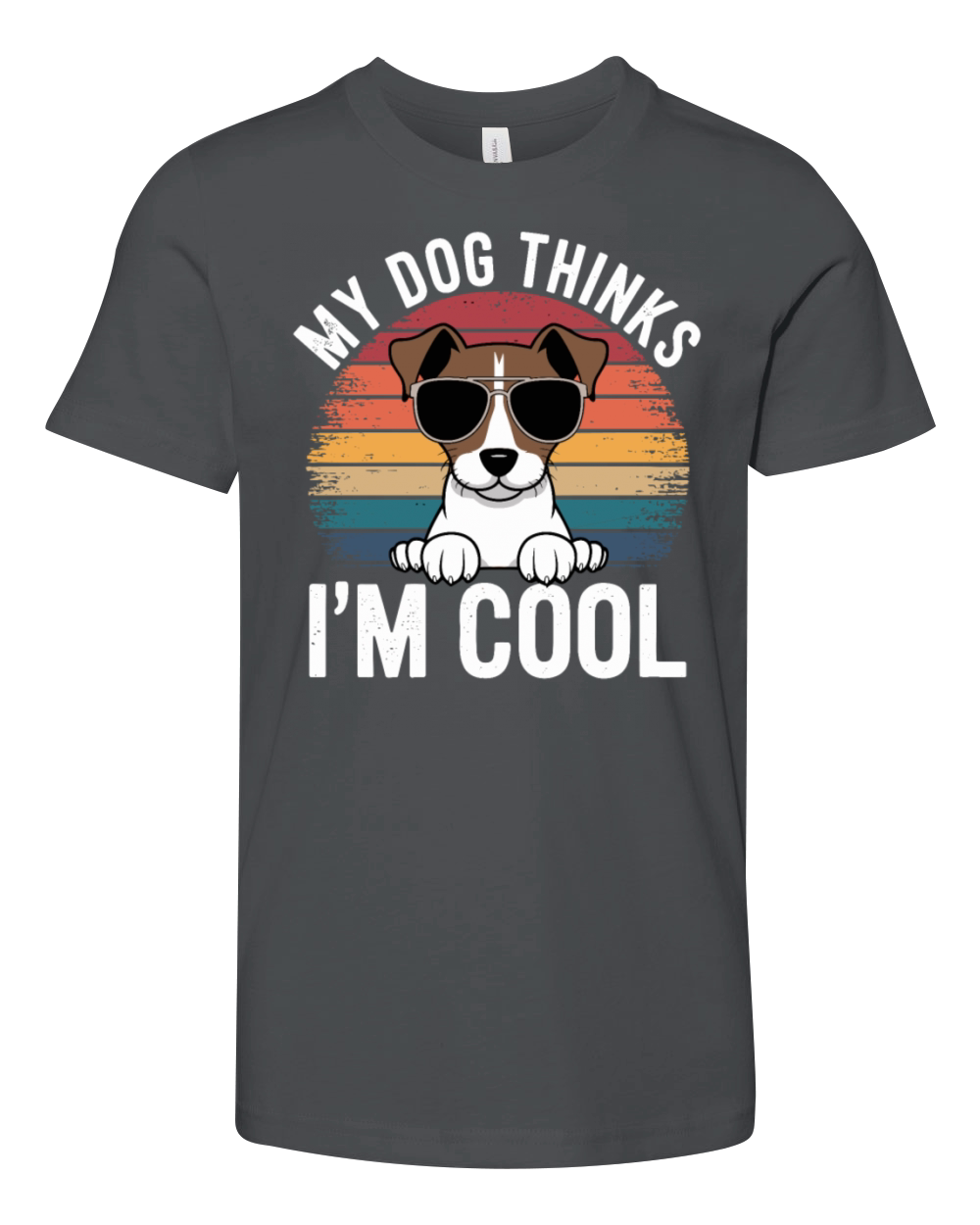 Jack Russell Terrier My Dog Thinks Im Cool Youth Unisex Jersey Tee