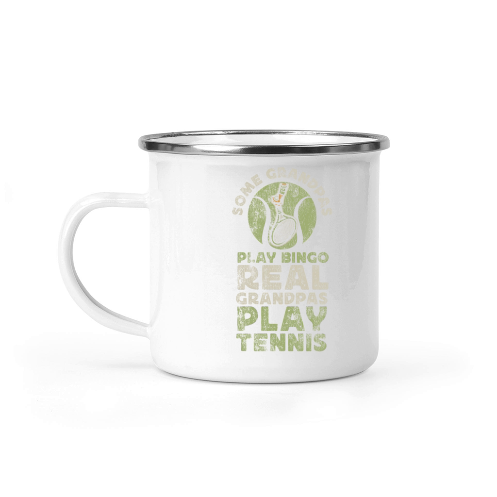 Funny Tennis Player Racket Grandpa Camping Mug