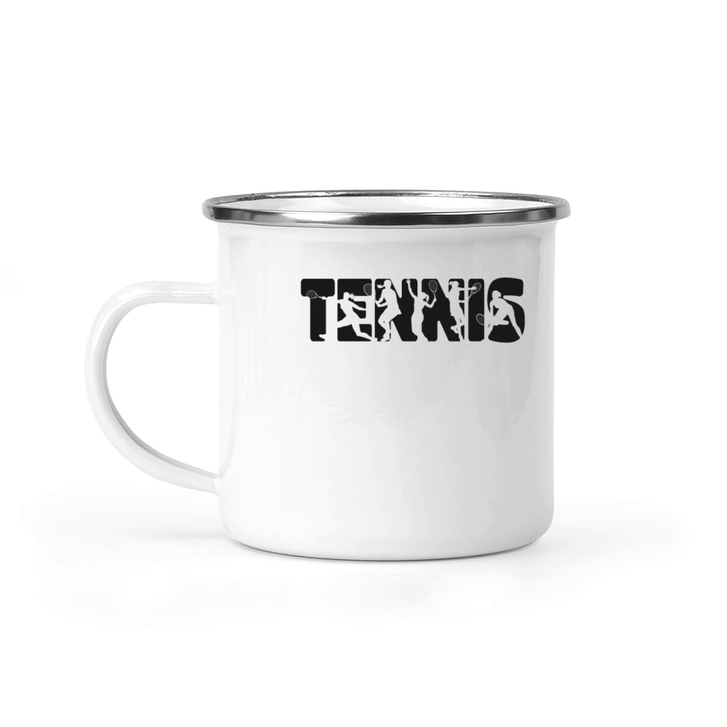 Funny Tennis Player Racket Tennis Camping Mug