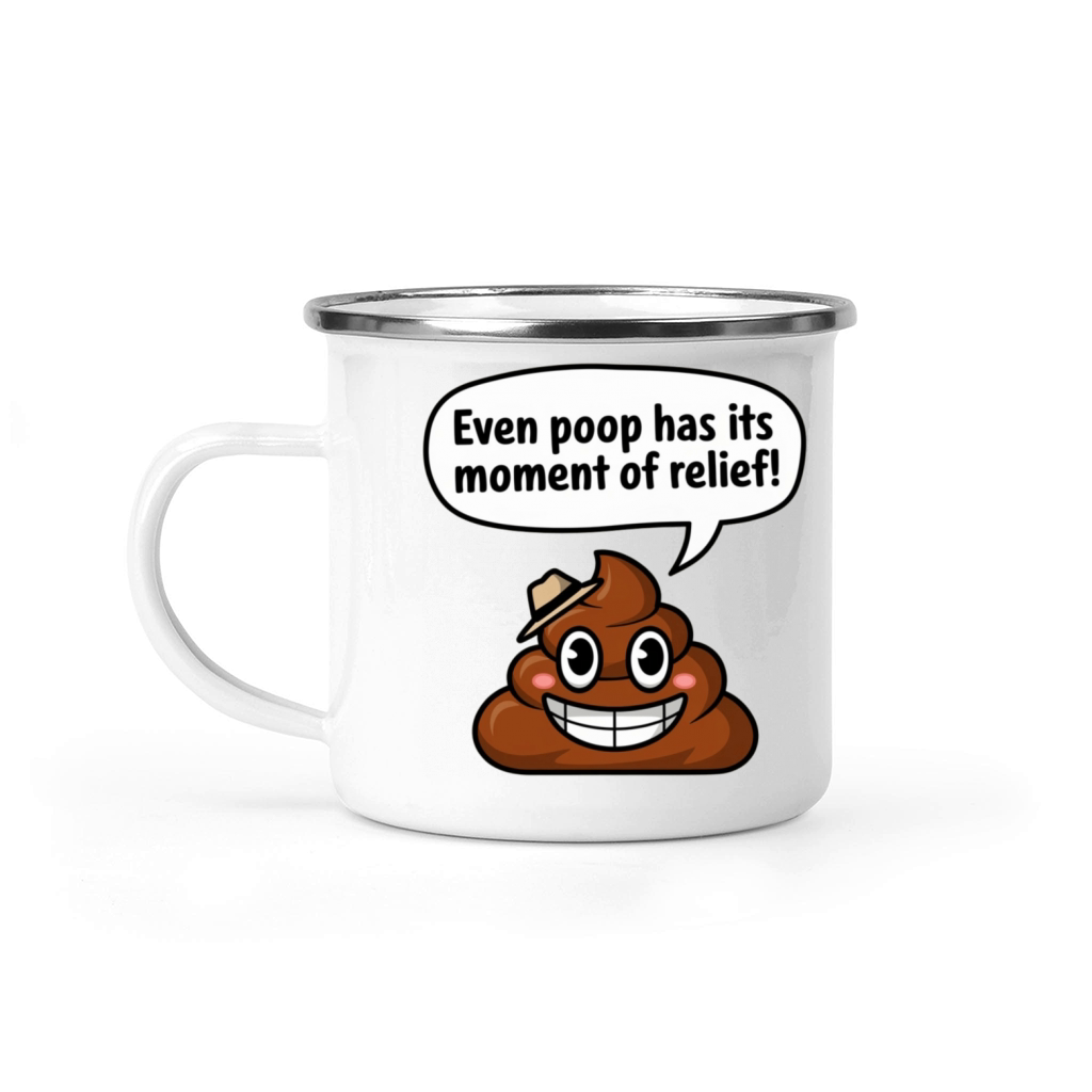 Smiling Poop Camping Mug