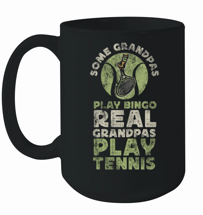 Funny Tennis Player Racket Grandpa Ceramic Mug