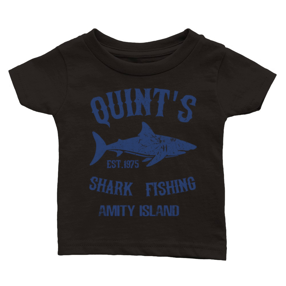 Quints Shark Fishing - Amity Island Classic Baby Crewneck T-shirt