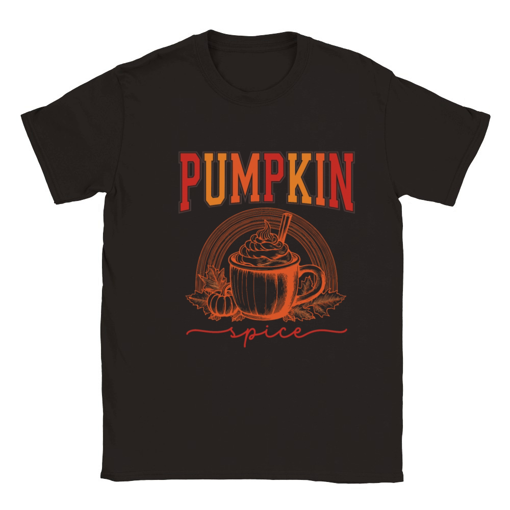 Cozy Pumpkin Spice Fall Vibes Classic Kids Crewneck T-shirt