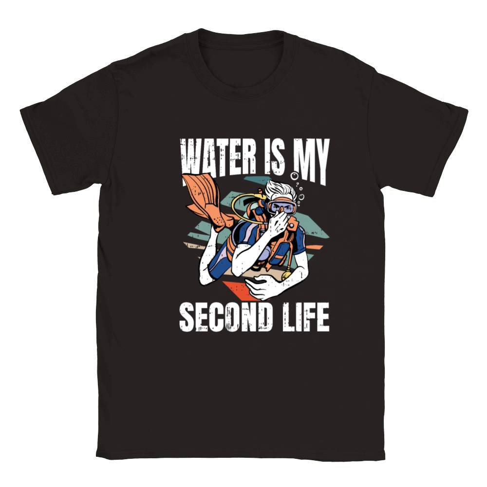 Water Is My Second Life Classic Kids Crewneck T-shirt