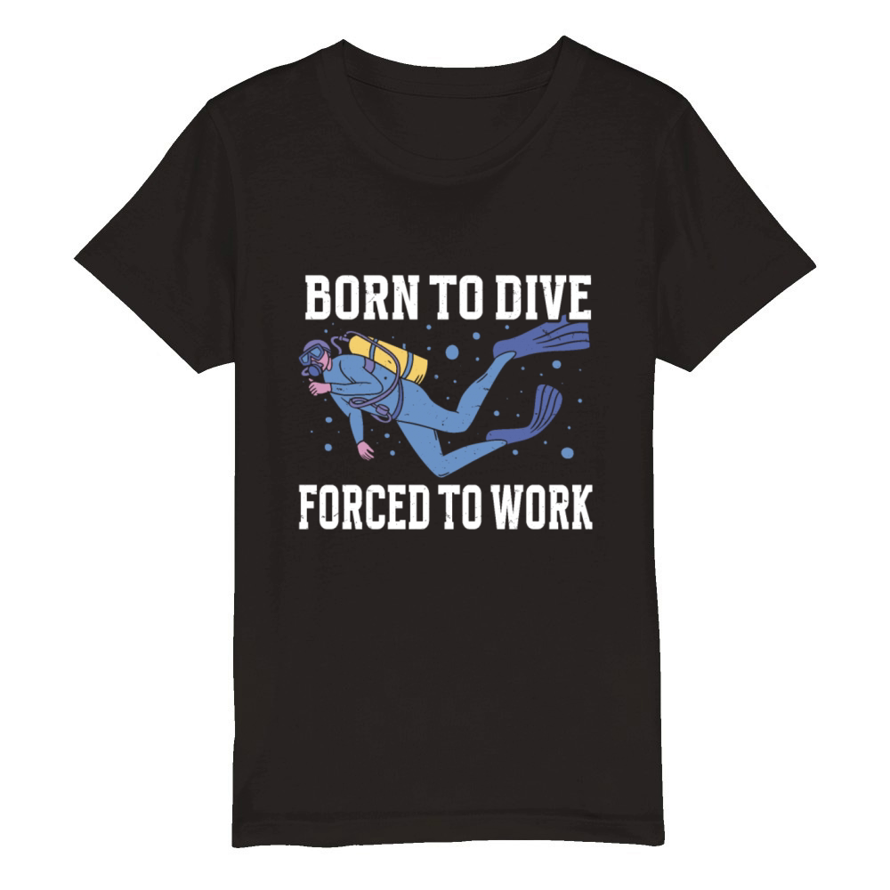 Scuba Diving Diver Organic Kids Crewneck T-shirt
