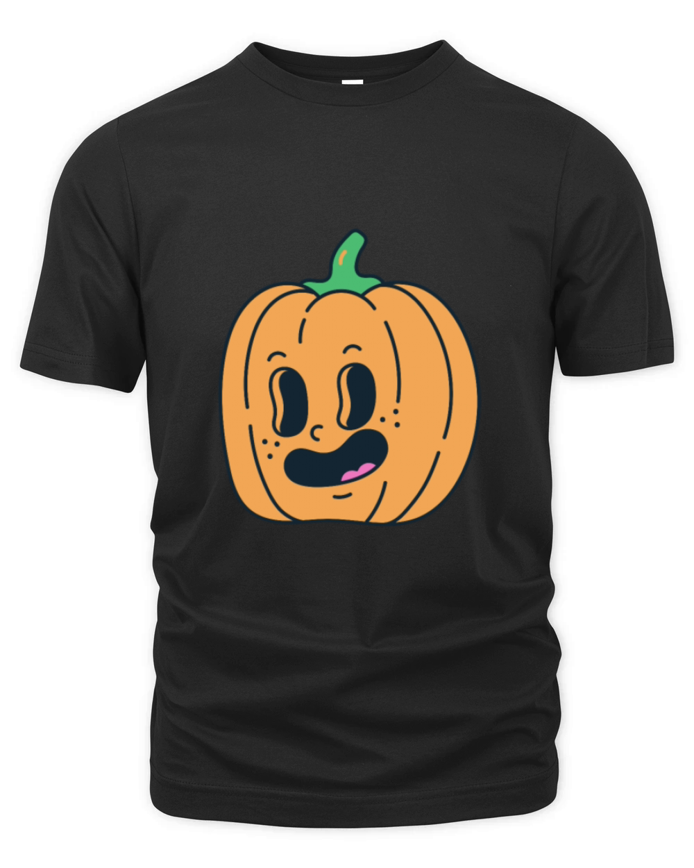 Funny vintage pumpkin face Organic Unisex T-shirt