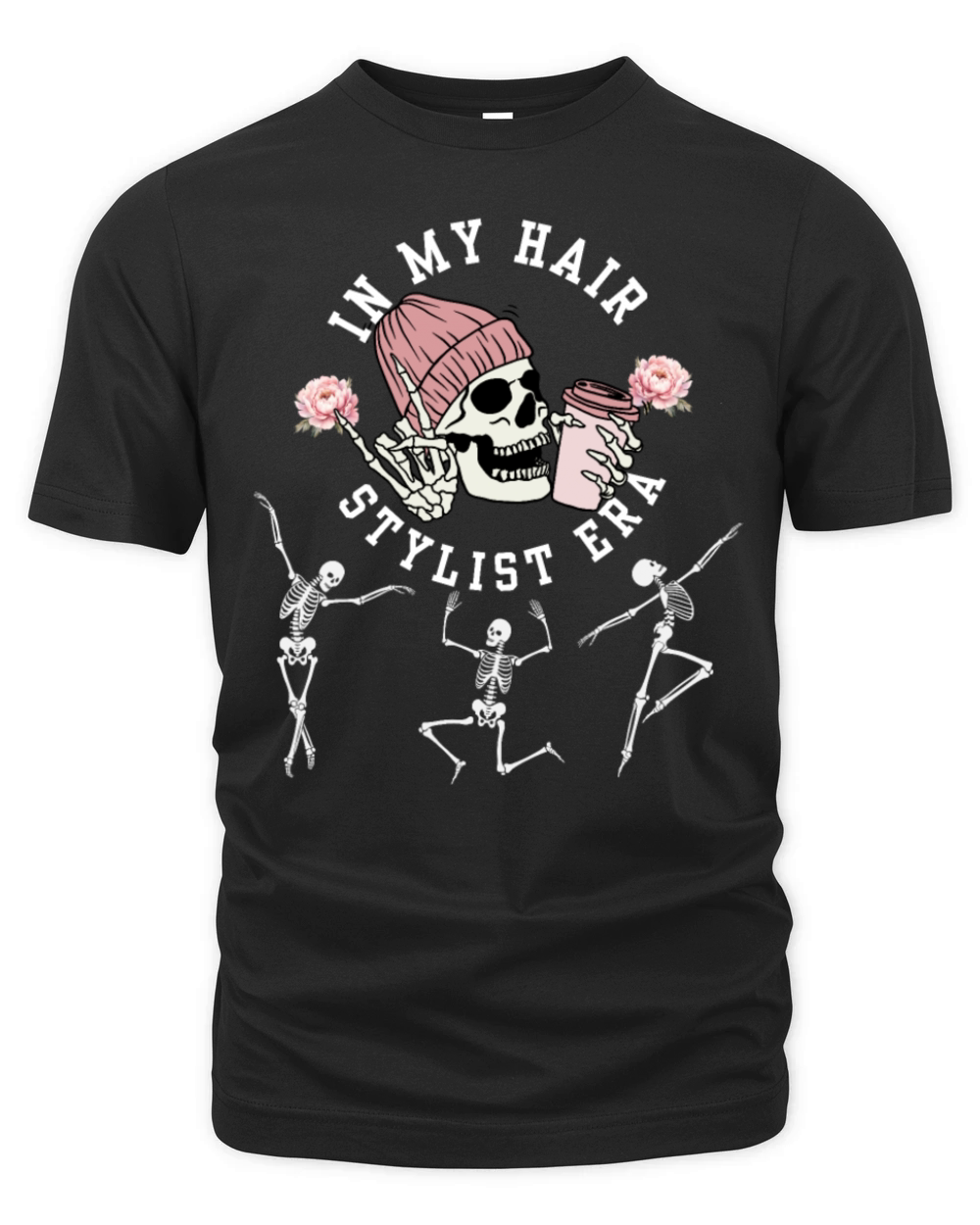In My Hair Stylist Era Hairstylist Dance Skeleton Organic Unisex T-shirt
