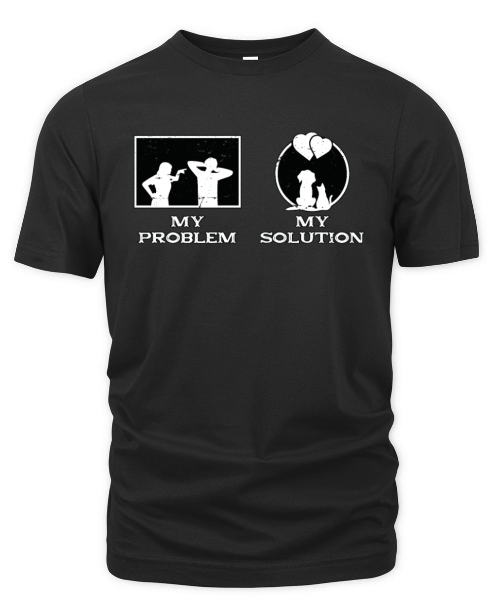 Vet Tech My Problem My Solution Pictogram Dad Mom Organic Unisex T-shirt