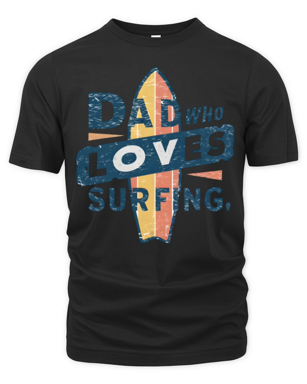 Vintage Surfboard Graphic for Surfing Dad Organic Unisex T-shirt