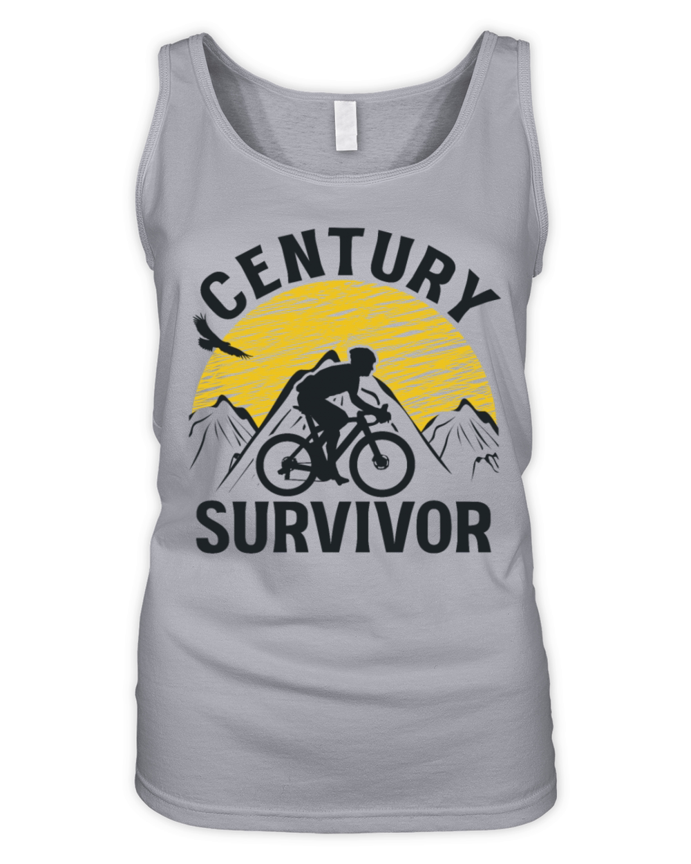 Century Survivor 100 Mile Bicycle Road Cycling Organic Women's Tank Top