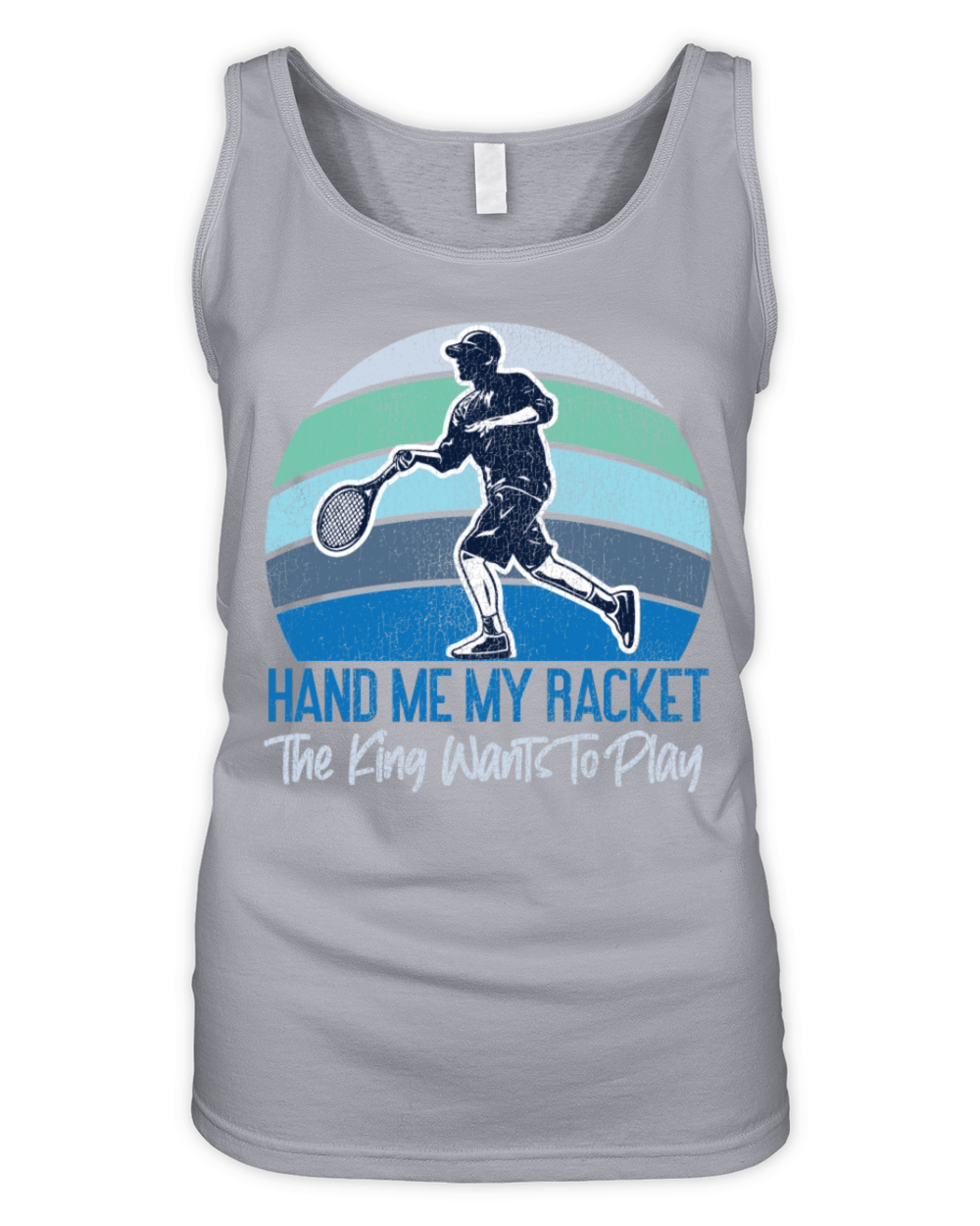 Funny Tennis Player Racket King Organic Women's Tank Top