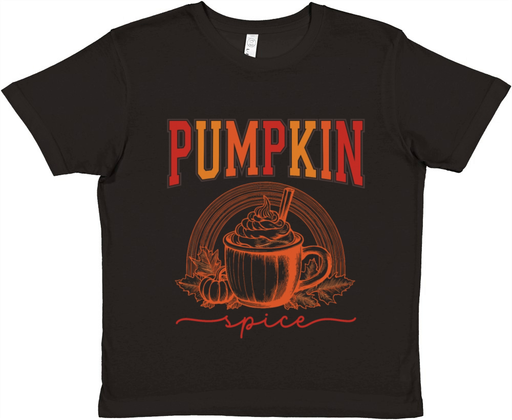 Cozy Pumpkin Spice Fall Vibes Premium Kids Crewneck T-shirt