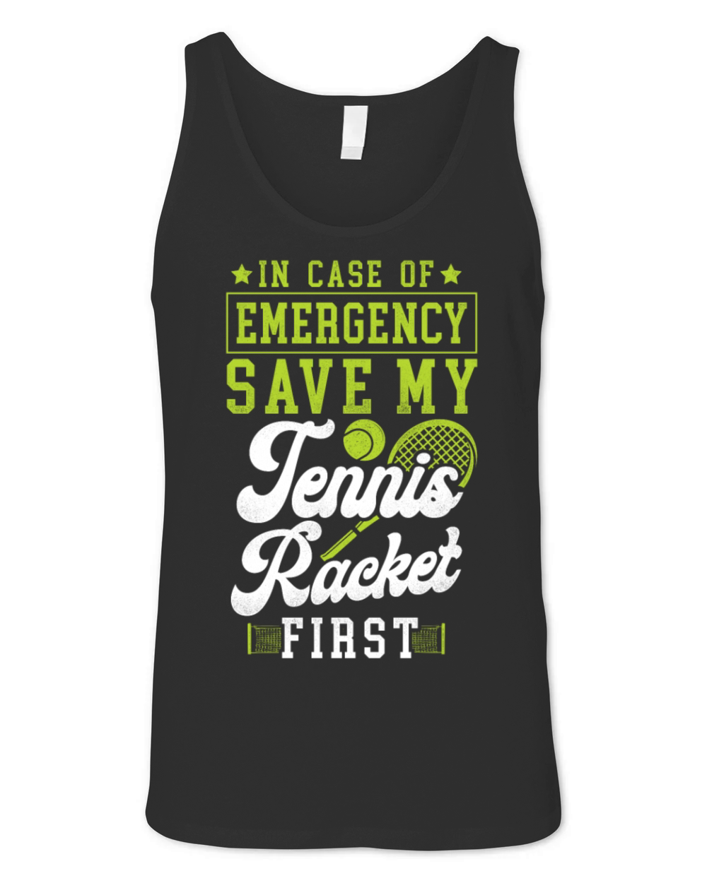Funny Tennis Player Racket In Case Unisex Jersey Tank