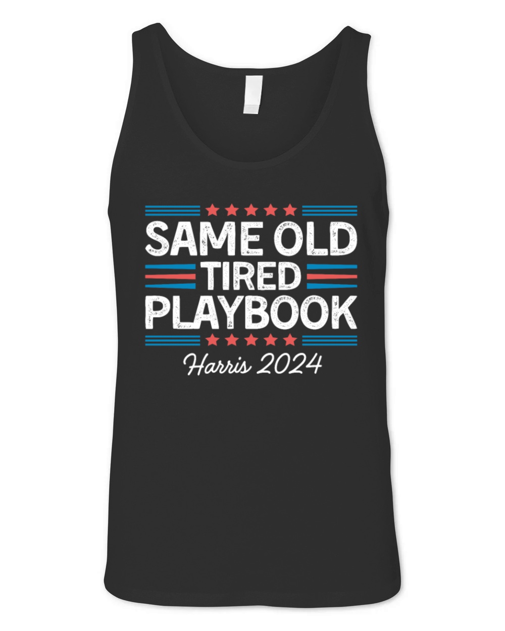 Same Old Tired Playbook Harris 2024 Unisex Jersey Tank