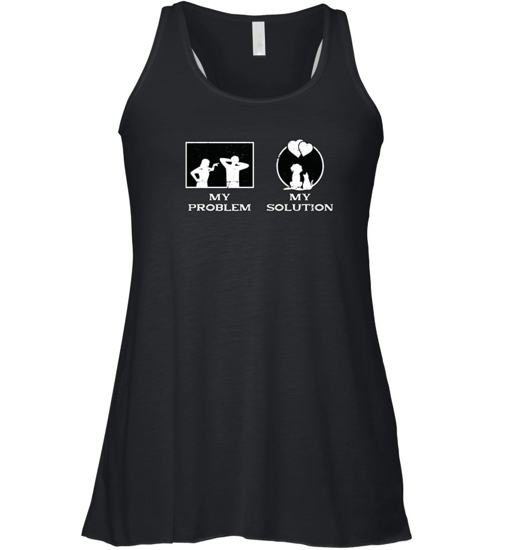 Vet Tech My Problem My Solution Pictogram Dad Mom Women's Flowy Tank Top