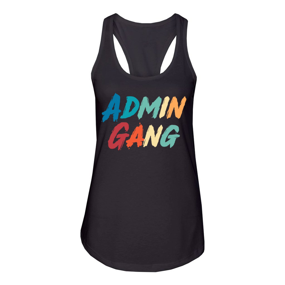 Admin Gang Assistant Secretary Bookkeeper Women's Racerback Tank