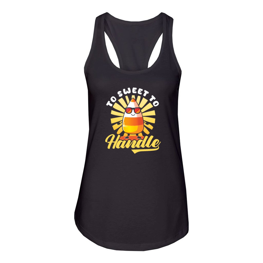 Candy Corn Too Sweet To Handle Women's Racerback Tank