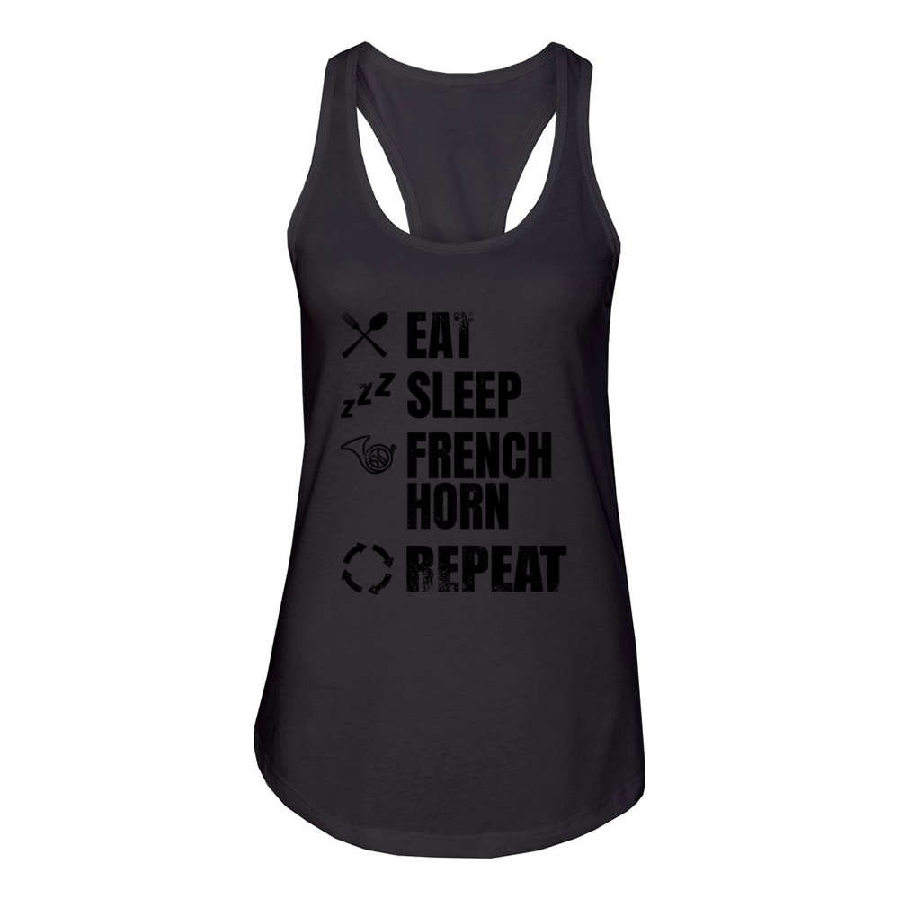 French Horn Daily Schedule Women's Racerback Tank