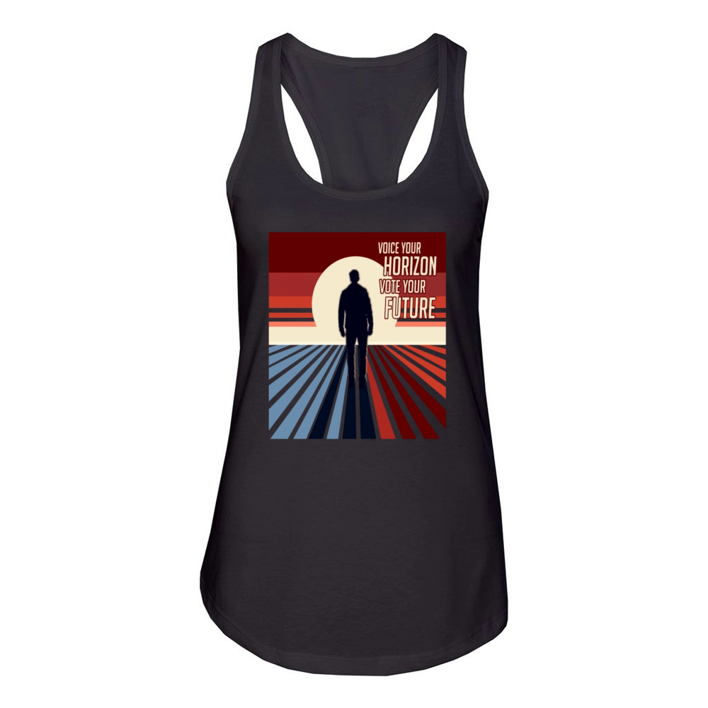 Voice your horizon vote your future Women's Racerback Tank