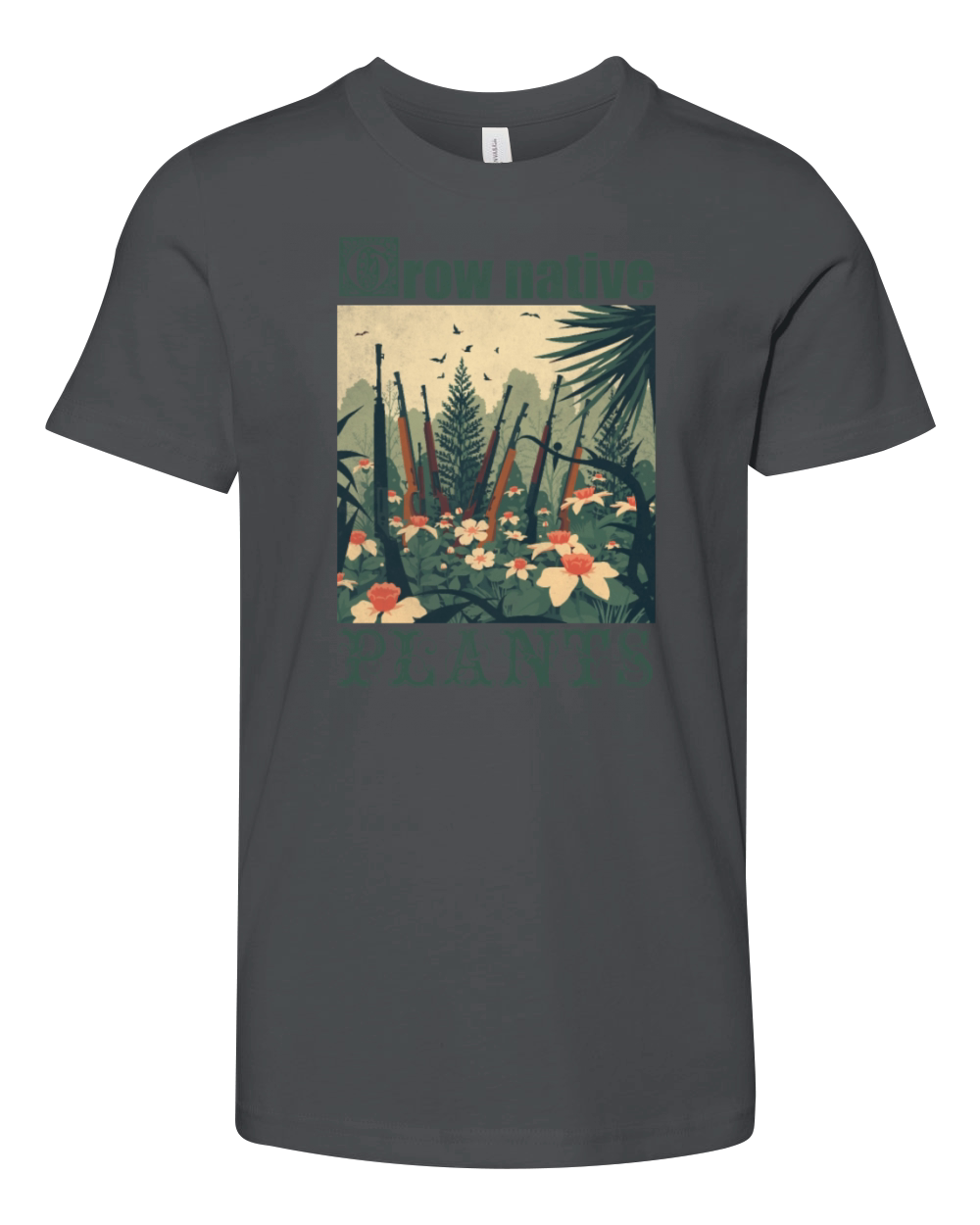 Grow native plants vintage guns Youth Unisex Jersey Tee