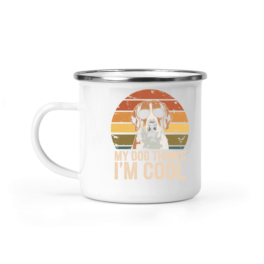 Beagle My Dog Thinks Im Cool Camping Mug