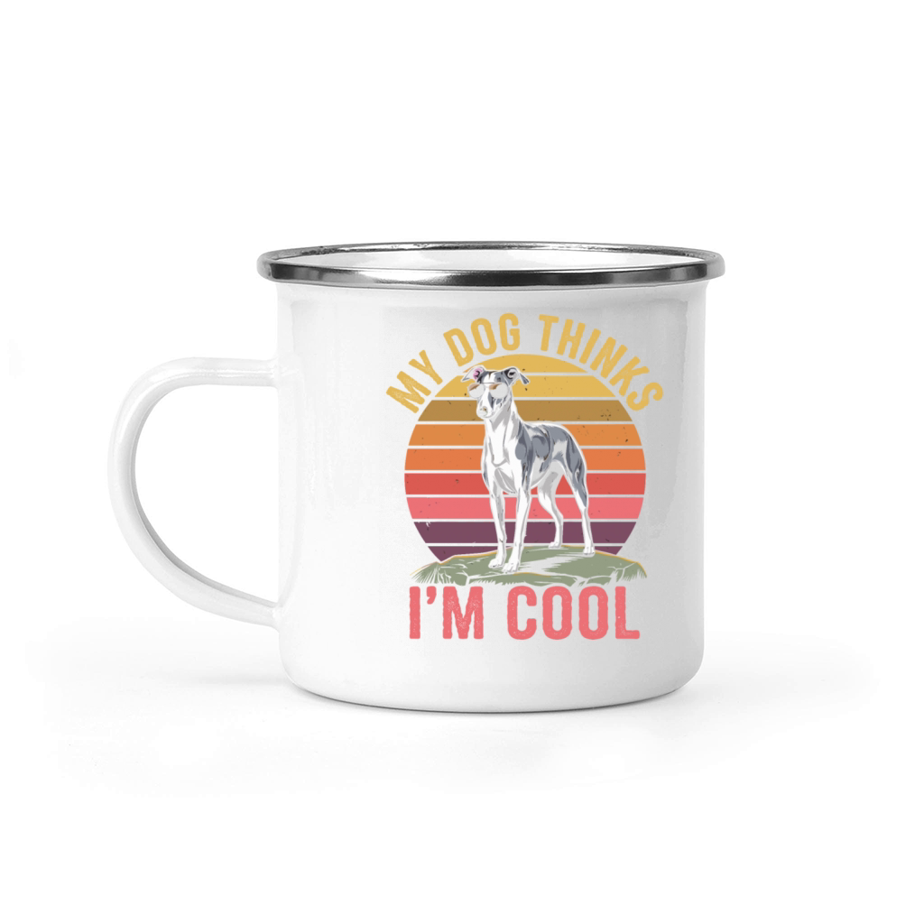 Whippet Dog My Dog Thinks Im Cool Camping Mug