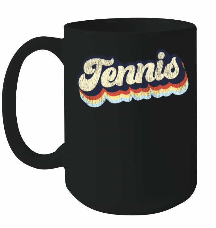 Funny Tennis Player Racket Retro Ceramic Mug