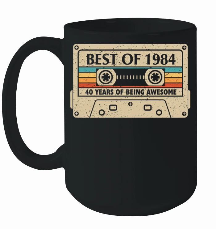 Vintage 1984 Cassette 40th Birthday Gift Ceramic Mug