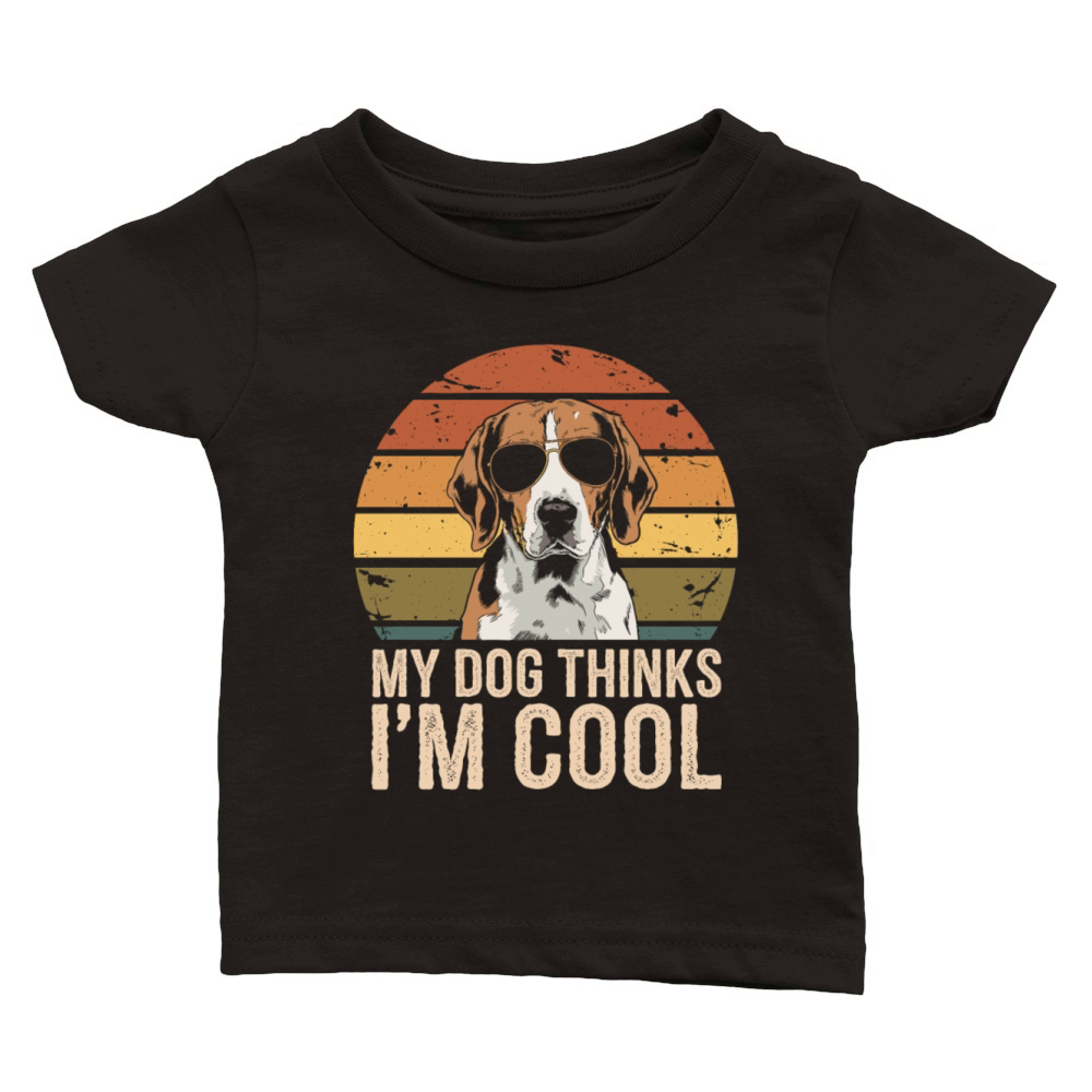 Beagle My Dog Thinks Im Cool Classic Baby Crewneck T-shirt