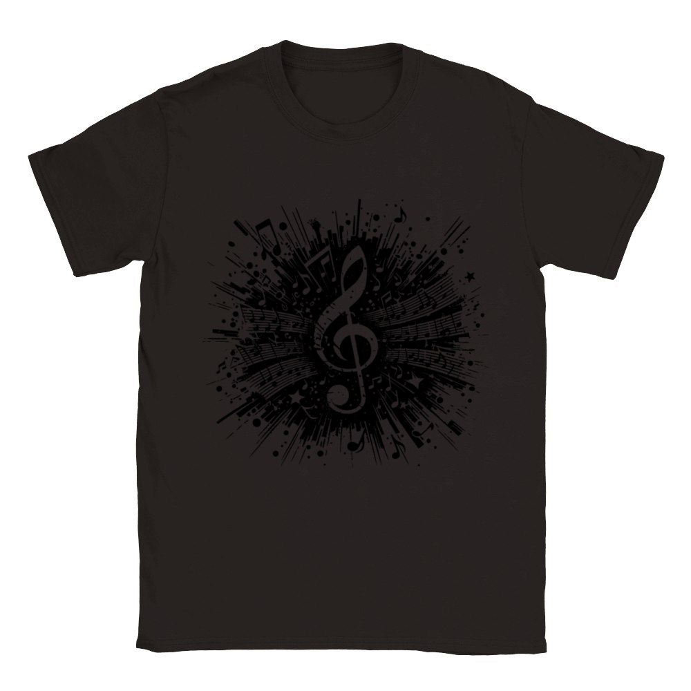 Flying Music Clef Vintage Sheet Music Classic Kids Crewneck T-shirt