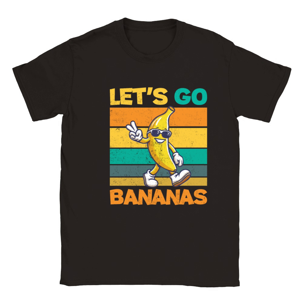 Let Go Banana Retro Vintage Funny Cool Banana Classic Kids Crewneck T-shirt