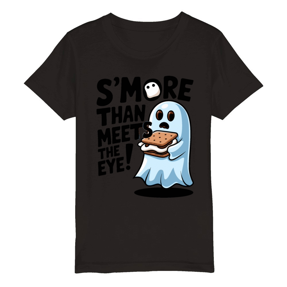 Smore than meets the eye Ghost With Smore Organic Kids Crewneck T-shirt