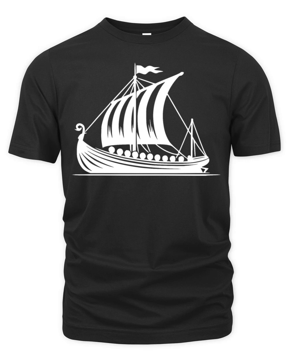 Dragon Boat Viking Style Sail Design Organic Unisex T-shirt