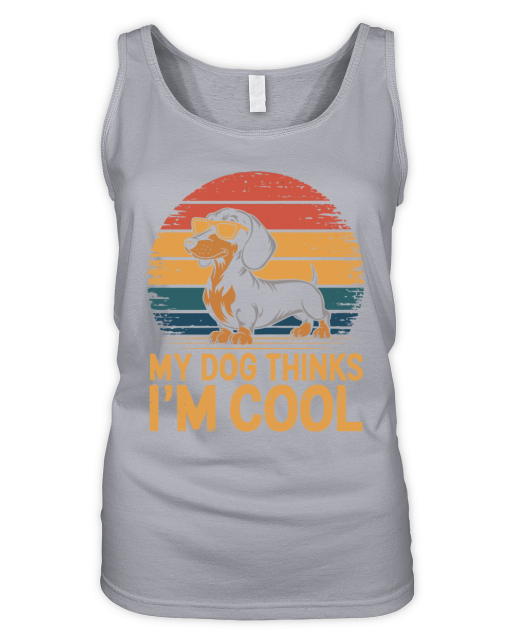 Dachshund My Dog Thinks Im Cool Organic Women's Tank Top