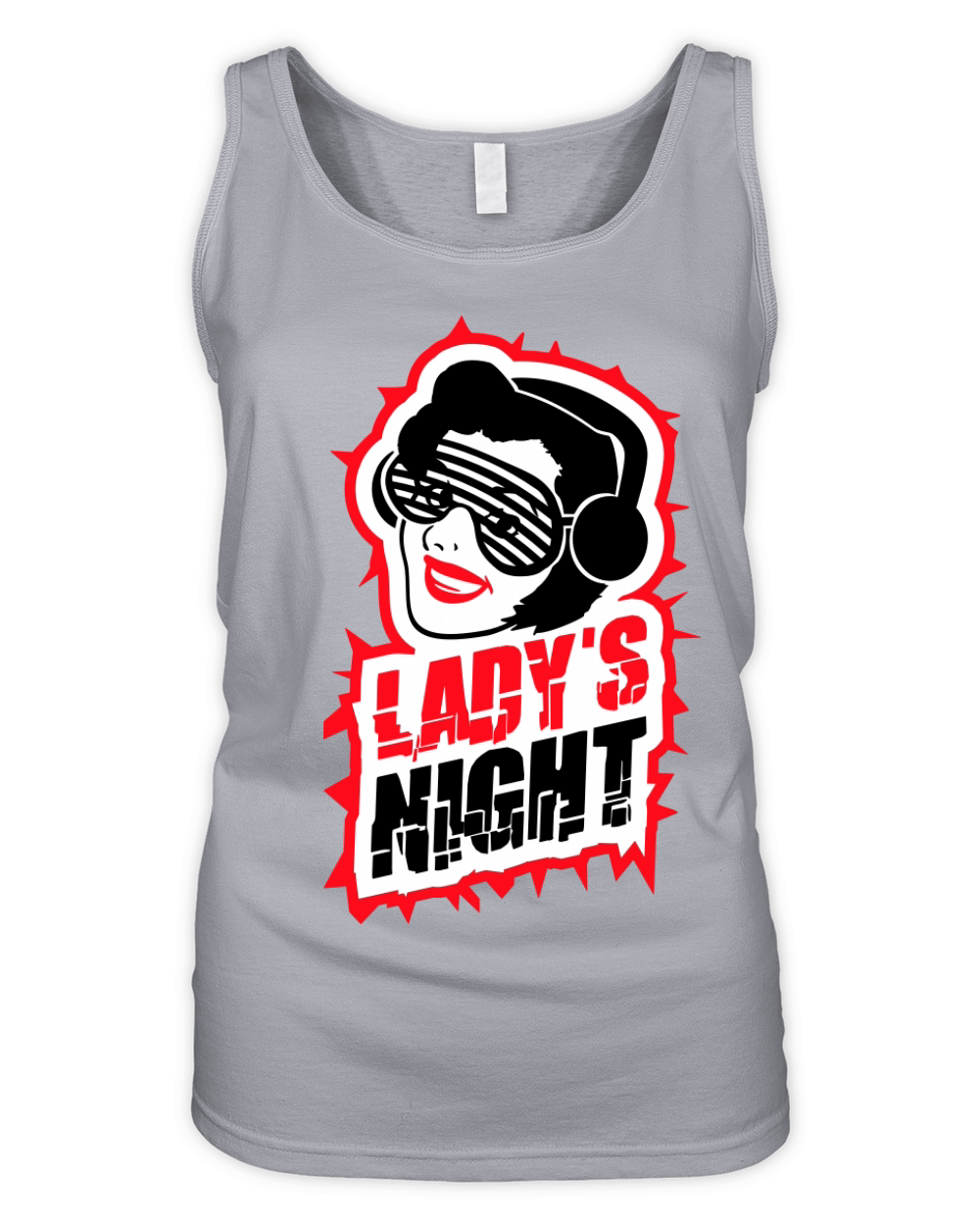 Ladys Night Retro DJ Woman Girls Ladies Evening Organic Women's Tank Top