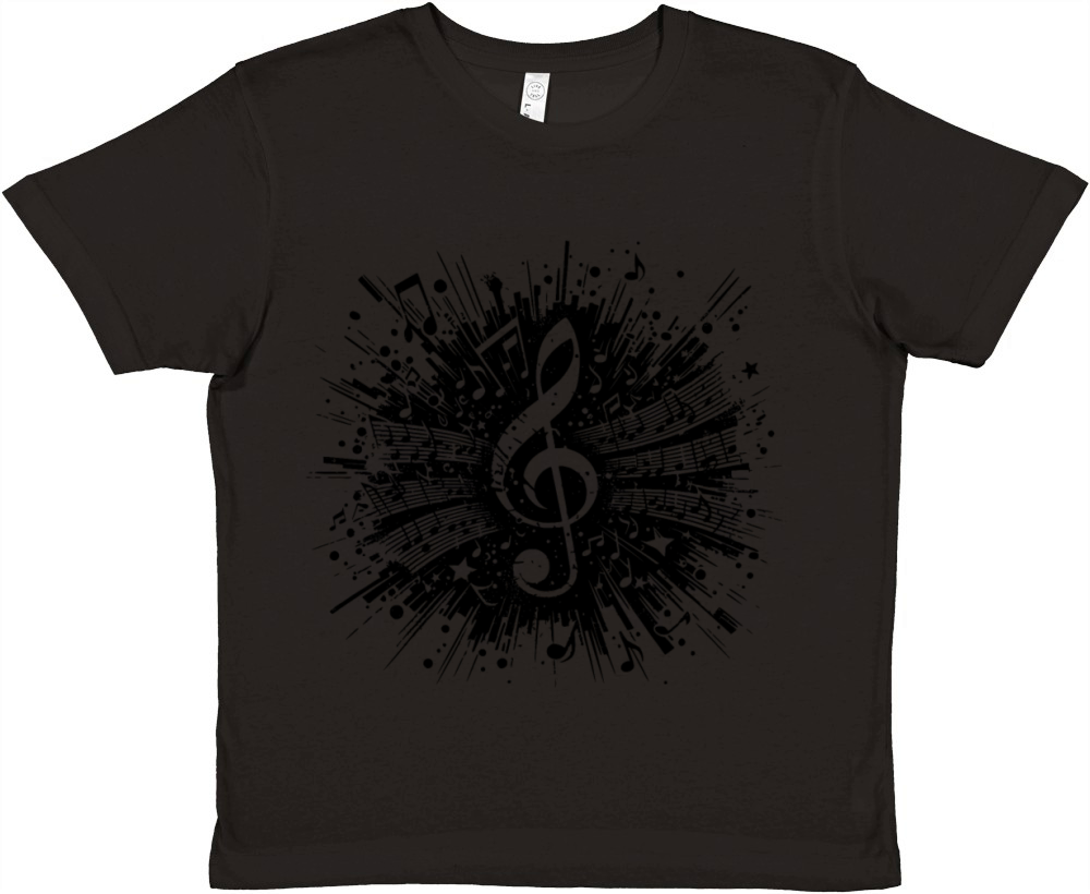 Flying Music Clef Vintage Sheet Music Premium Kids Crewneck T-shirt