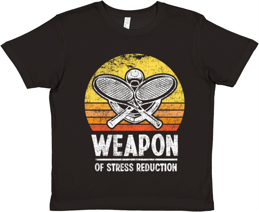 Funny Tennis Player Racket Retro Premium Kids Crewneck T-shirt