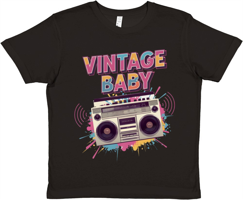 Vintage Baby Radio Premium Kids Crewneck T-shirt