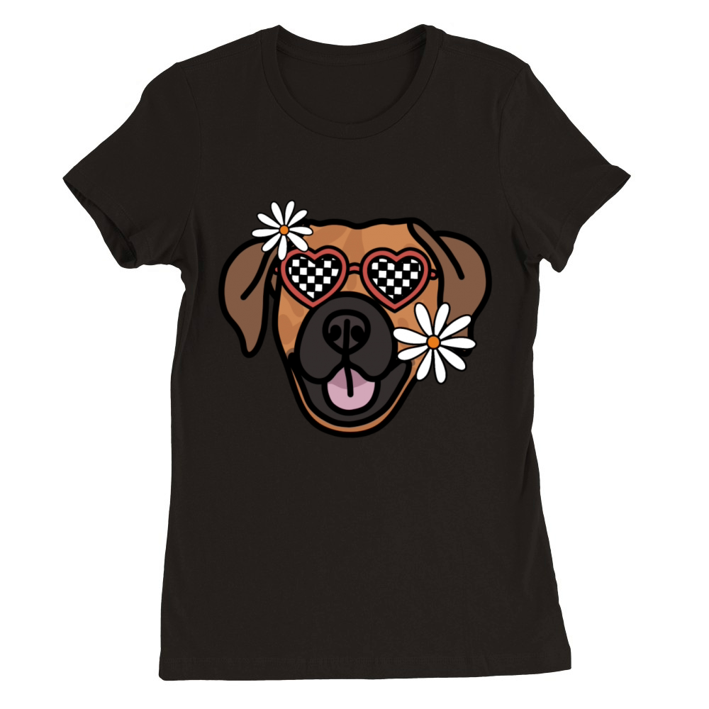 Rhodesian Ridgeback Retro Dog Premium Womens Crewneck T-shirt