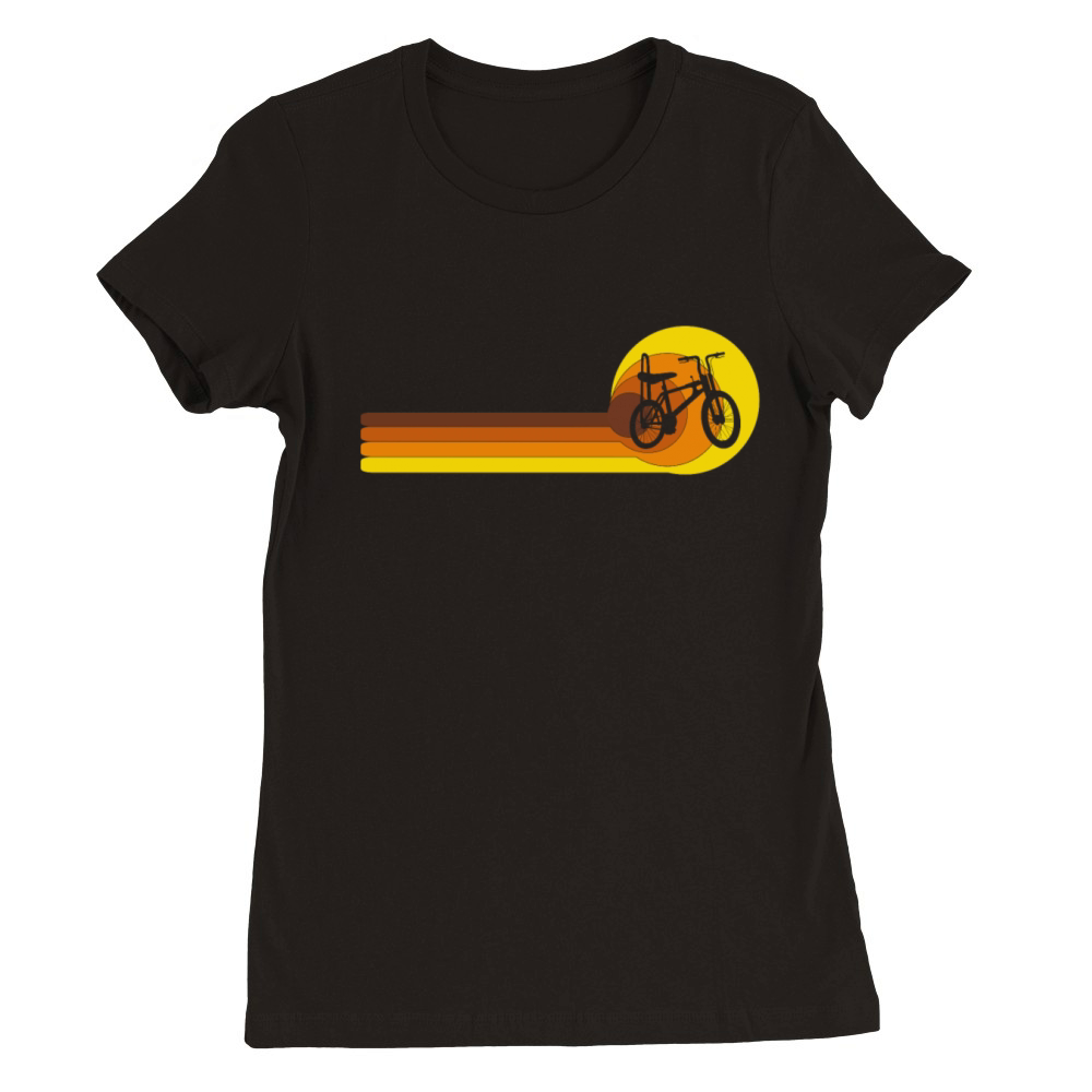 Vintage 70s 80s Years Birthday cycling-Bike Premium Womens Crewneck T-shirt
