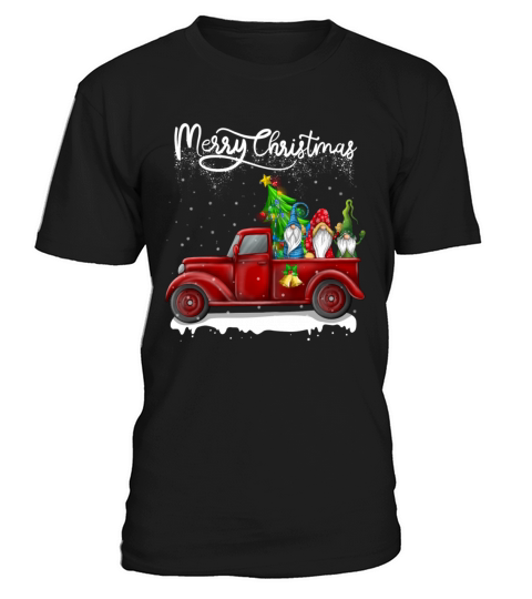 Merry Christmas Vintage Red Truck Gnomes T-Shirt Unisex